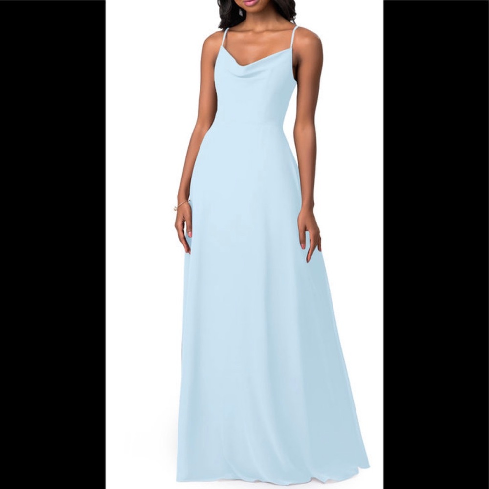 Azazie Daenerys Dress in Sky Blue